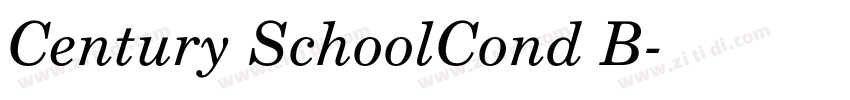 Century SchoolCond B字体转换